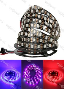 LED Strip Licht DC5V Individueel Adresable WS2812B Wit Zwart PCB 30 60 Pixels RGB 2812 Tape Lint Waterdicht Holiday Lightin3548638