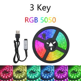 LED bande lumineuse Fita RGB 5050 Luces chaîne Flexible lampe bande DC5V Bluetooth contrôle infrarouge TV rétro-éclairage décoration de fête à la maison