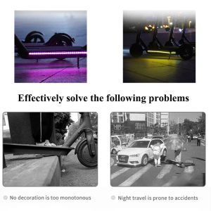 LED Strip Licht zaklamp RGB Bar Lamp voor Xiaomi M365 Pro 1S Electric Scooter voor NineBot Skateboard Long Flash -model