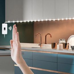 LED Strip Light Motion Sensor Led Lights Strip 5V Kitchen Cabinet Hand Sweep Lamp Tape USB Waterproof Double-sided TV Backlight
