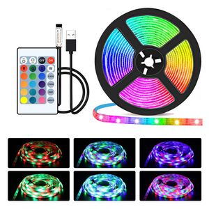 LED Strip Light RGB 2835 Bluetooth Control USB Flexible Light 5V Diode de ruban pour salle de vacances D2.0