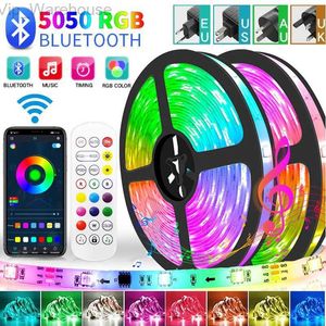 Bande lumineuse LED RGB 5050 lumières ruban flexible bricolage bande de lumière LED téléphone App contrôle lampe bande Diode LED lumières pour la décoration intérieure HKD230824