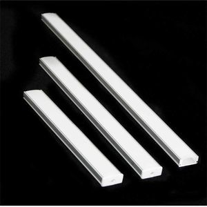 LED -strips 0,3 0,4 0,5 m/pc 12/16/20 inch platte u led stripprofiel 5V 12V 24V 3V Tape Lichte dekkast Bar Kanaalbehuizing Diffusser P230315