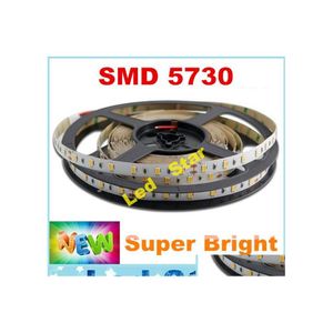 Bandes LED 100M Smd 5730 Lumière 12V Étanche/Non Étanche 60Led/M 5M/Roll 40Lm/Smd Lumineux Que 5630/5050 Dhs Drop Delivery Lights Otqam