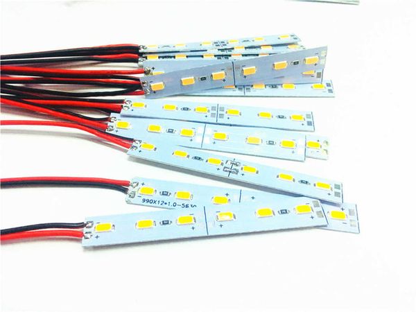 Tiras LED 10PCS Barra de luz LED 12V 24V 6LED 8CM 1W Gabinete LED Módulo de tira dura Colorido para escaparate Tablero de la máquina Equipo de fábrica P230315