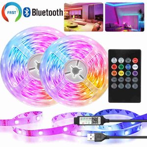 LED -strips 30m 5m LED -stripverlichting RGB Infrarood Bluetooth -besturing Luces Lumineuze decoratie voor woonkamer 5050 lintverlichting Fita lamp P230315