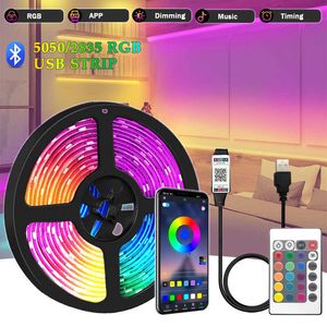 LED -strips 5 Volt Witte ijstape voor slaapkamer 5m USB LED -lijnverlichting Bright TV LED -achtergrondverlichting LED Strip kleurrijke kinderen in de kamer P230315