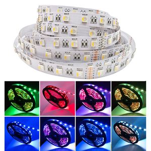 LED -stroken 5050 SMD 5M 600leds RGB Flexibele LED Strip -touwverlichting 120leds/M Waterdichte snaar Lichte tape 12V DC voor slaapkamer keuken crestech
