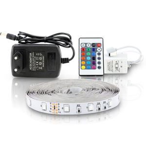 LED-strips 5m 300leds Niet-waterbestendig RGB-striplicht 3528 DC12V 60LEDS/M Flexibele verlichtingssnoer Lintlamp Home Decoratie D DHO1U