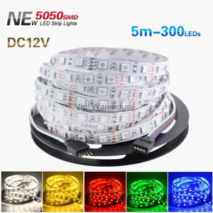 Bandes LED 5M 5050 SMD RGB LED bande Flexible 16FT 5M 300 LED multicolore Non étanche bande LED haute puissance 72W fête d'halloween de noël HKD230912