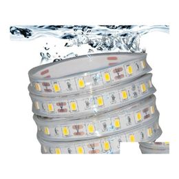 LED -strips 5m RGB 5050 Strip IP68 Waterdichte 12V 60LED/M Gebruik onder water voor zwembad Vistank Badkamer Buiten met 44Keys Rem DHQ7J