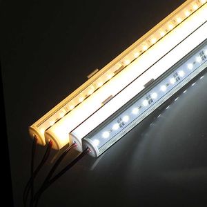 Bandes LED 5PCS / lot Mur Coin LED Bar Light DC 12V 50cm SMD 5730 Rigide LED Strip Light Wall Corner Light DC12V LED Cabinet Light P230315