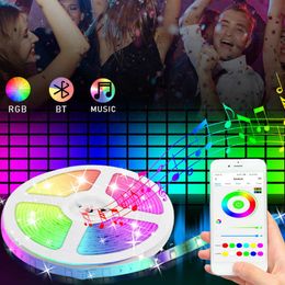 LED Strips App USB RGB RGBCCT Tape LED Strip Lichten RGBW 5050 Diode Tape Lint Neon Night Light Lamp Bluetooth -regeling Remote Decor P230315