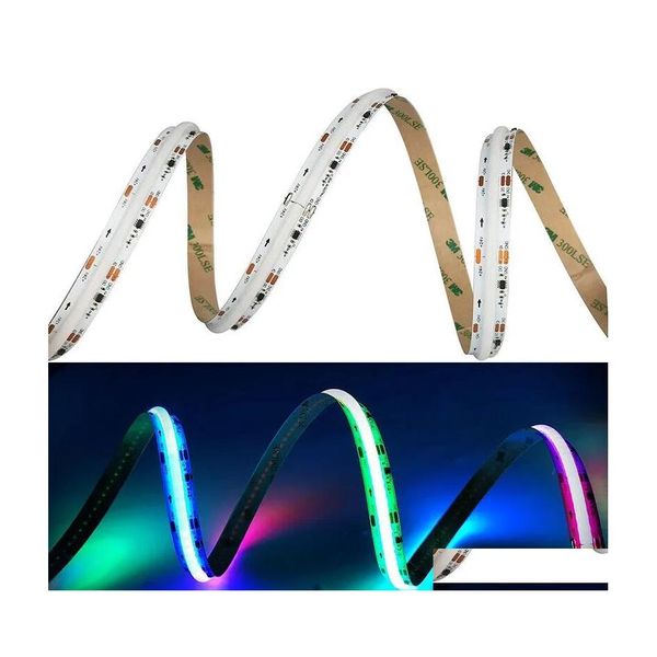 Tiras LED Cob Fl Color Strip 24V Ws2811 Ic Smart Dream Rgb Magic Digital Pixel Lights 720Leds / M Cinta flexible direccionable Drop De Dh7Jo