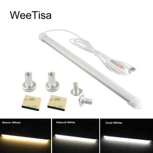 Bandes LED Barre lumineuse LED USB 5V, blanc chaud et froid, variable SMD 3014, bande en aluminium, lampe de cuisine pour éclairage sous-meuble P230315