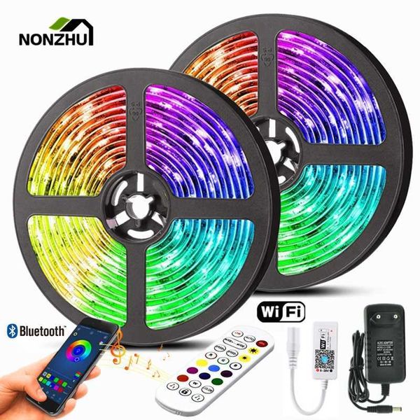 Tiras LED Tira de luces LED 5050 SMD 30M 25M Decoración luces Cadena luminosa para fondo WIFI Cinta Iluminación Fita Lámpara RGB Diodo Forma P230315