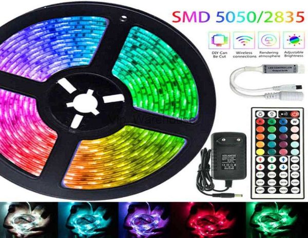 Bandes LED LED bande lumineuse télécommande infrarouge RGB 5050 2835 étanche 12V ruban lampe chambre décoration pour Festival 5M 10M 20M 30M W23950062 HKD230912