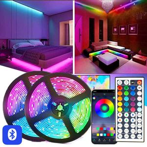 LED Strips LED Strip Lights For Room Ice Lights TV Backlight Color RGB Neon Lights LED 1-5m 10m 15m 20m 30m Luces LED Decoratie Kerstmis P230315