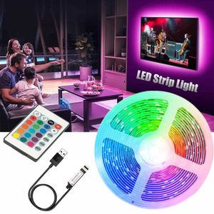 Bandes LED Bandes lumineuses LED MINI Contrôleur de musique Coloré RGB 5050 USB 20 touches 24 touches pour Home Party Bar Dance TV Éclairage de fond P230315