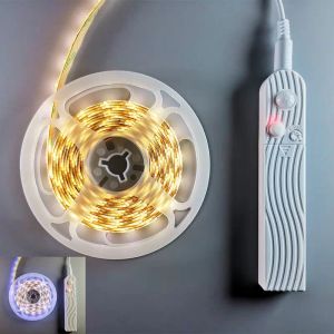 Tiras LED Kit de cinta de luz LED con Sensor de movimiento alimentado por batería para debajo del gabinete estante de la encimera armario lámpara Stripcat