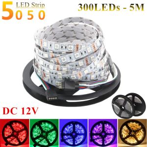 LED Strips Light 5050 SMD 60leds/M RGB Niet-waterbestendig DC 12V Flexibele LED-tape voor binnenfeest