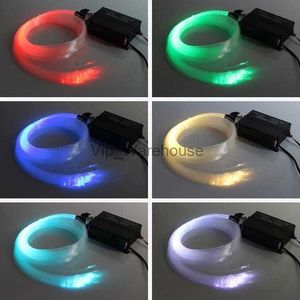 Bandes LED RGB coloré LED en plastique fibre optique étoile plafond Kit lumière néon signe 150 pièces 0.75mm 2M 16W RGB fibres optiques lumières moteur 24key télécommande HKD230912