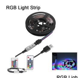 Led-strips Striplamp Rgb Fairy Light 5V Tv-achtergrondverlichting met controller Usb Flexibel Voor LCD Keukenkasten Achtergrond Drop Delivery L Dhthx