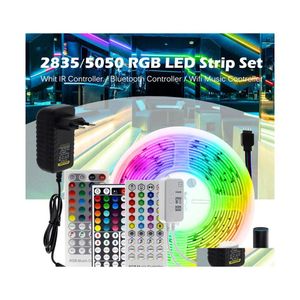 Tiras LED Strip Light RGB 5M 10M 20M Tuya Smart Color Mutável Flexível Bluetooth Fita de Controle de Música Drop Delivery Lights Lightin Dhnl1