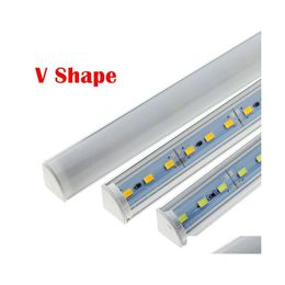  Tiras LED Barra de esquina de la pared Luz DC 12V 50cm SMD 5730 Franja r￭gida con c￡scara de aluminio tipo V para cocina debajo del gabinete Guente entrega Dhuce