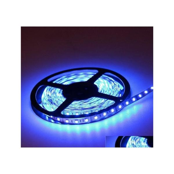 Tiras LED impermeables 5050 Blanco frío Cálido Rojo Azul Color único 5M 150Leds Smd Luces de tira flexibles Ip65 25M 25 metros Gota viva Dhkib