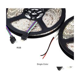 Bandes LED étanche IP65 300 5M 5050 SMD 8 couleurs bande flexible lumière blanc froid chaud 60Leds / M bande livraison directe lumières éclairage Dhhme