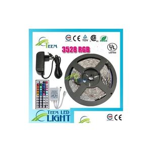 Bandes LED étanche RGB 3528 CW WW Green 5m 300 Éclairage Light Strip 44 touches IR Remote ControllerAddd12V 2A Alimentation Drop DIV DH2FH