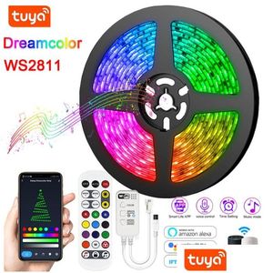 Ledstrips Ws2811 Rgb Strip Rgbic Festoen Tape Licht 12V Lamp Dreamcolor Infrarood/Bluetooth/Wifi Controle Met Alexa voor Room Decor Dro Dhksj