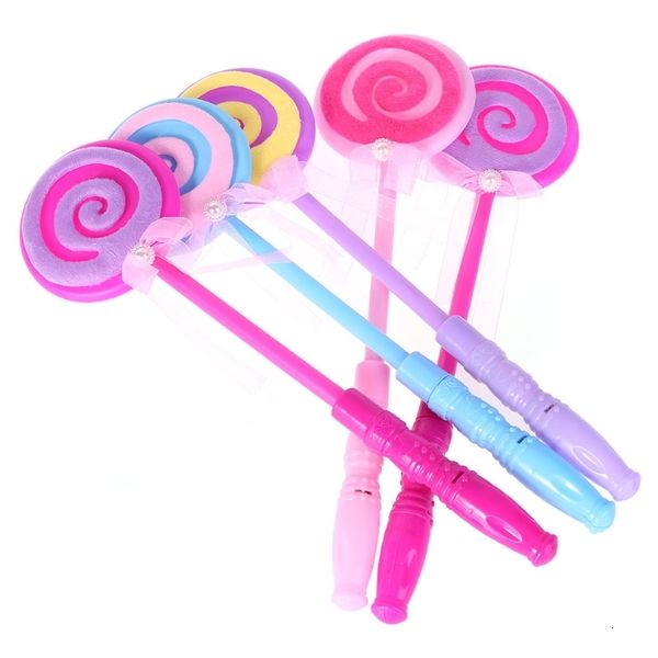 LED SwordsGuns 23022 LED Lollipop Fée Princesse Baguette Flash Light Glow Stick Party Supplies Lampe Jouets 230614