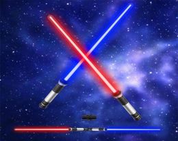 LED SWORSGUNS 2PCS FLASHING LASTER SABER LASER DOUBLE SCHEUR SABER K LIGNESTICK COSPlay Toys Sound and Light for Boys Girls Gift 2209054431767