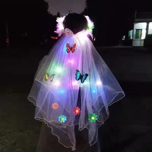 LED SwordsGuns enfants super fée coiffure lumineuse net rouge clignotant jouet lanterne anneau papillon fête d'anniversaire 231123