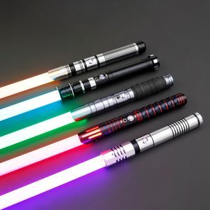 LED SWORDSGUNS LICHTSABER NEO PIXEL JEDI SABER ZWAARD LASERGEVOEGEN BLASTER Metaal Hilt PC Blade Licht Gift Toys Cosplay X-Trex Smooth Swing TXQ 220922