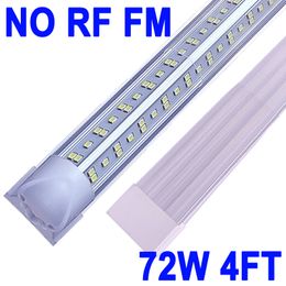 LED T8 geïntegreerd armatuur 4FT 72W koppelbare LED-winkelverlichting, NO-RF RM LED-plafondlamp en onderkastverlichting, koeler, garage, magazijn, doorzichtige afdekking schuur crestech