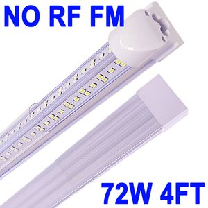 LED T8 geïntegreerd armatuur 4FT 72W koppelbare LED-winkelverlichting, NO-RF RM LED-plafondlamp en onderkastverlichting, voor koeler, garage, magazijn, doorzichtige schuur crestech