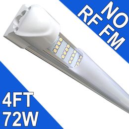 Luminaire simple intégré LED T8, 8 pieds 72 000 lm, blanc super brillant 6 500 K, éclairage de magasin à LED utilitaire 72 W, plafonnier et éclairage sous armoire, garage électrique filaire usastock