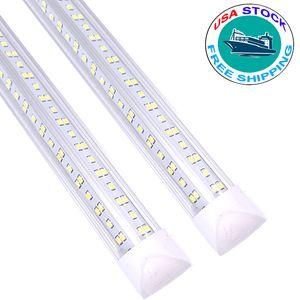 Tube lumineux LED T8 intégré, 6 500 K (blanc super brillant), éclairage d'atelier utilitaire 8 pieds 96 pouces 72 W 100 W 144 W, plafond et sous armoire en stock