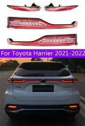 Luz trasera LED para Toyota Harrier 2021-2022, actualización de señal de giro tipo serpentina, luces traseras, accesorios de lámpara de freno de marcha atrás