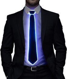 Cravate LED éclairante Fanny cravates nouveauté cravate pour hommes lumière LED cravates accessoire de moto