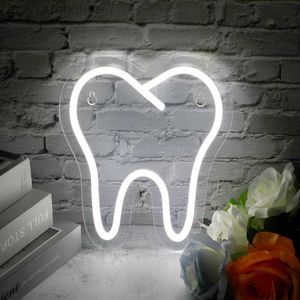 LED Tooth Neon Sign Light Party Table Neon Sign for Shop Window Art Room Decor Neon Lights Colorful Night Light Room Decor HKD230825
