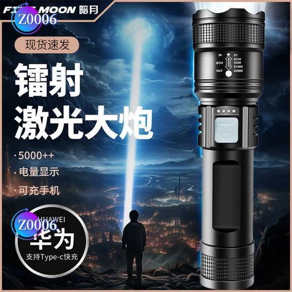 LED TORCH lampes de poche camping super lumineuses Torches Torches les plus récentes Mini Portable Brightes Brightes Torche Dark Moon Lampe de poche Strong Light Charges extérieurs Laser L