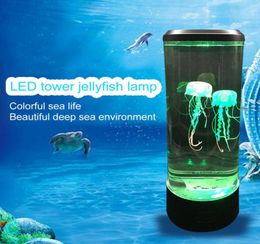 LED toren Kwallen lamp nachtlampje verandering bedlampje USB super energiebesparende aquarium woondecoratie lamp new5716379