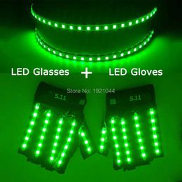 Juguetes LED 1 pieza de gafas LED1 par de guantes LED 6 colores disponibles