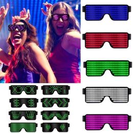 LED Jouets 1Pc 8 Modes Flash Rapide LED Barre Lumineuse Glow Party Grand Événement Lunettes USB Charge Lumineux Lunettes Concert De Noël lumière Jouets 230625