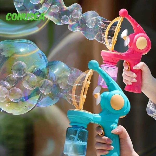 LED TOYS Childrens Bubble Gun Automatic Electric Soap Bubble Hair Dryer Summer Outdoor Garden Gird Girl Girthy Gift S2452011