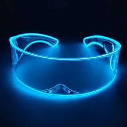 Toys LED Cool El Wire Goggles Lumineux Vogue Vogue Glasse de fête sans fil pour KTV Bar Nightclub Party Light Show 10 couleurs disponibles S2452011